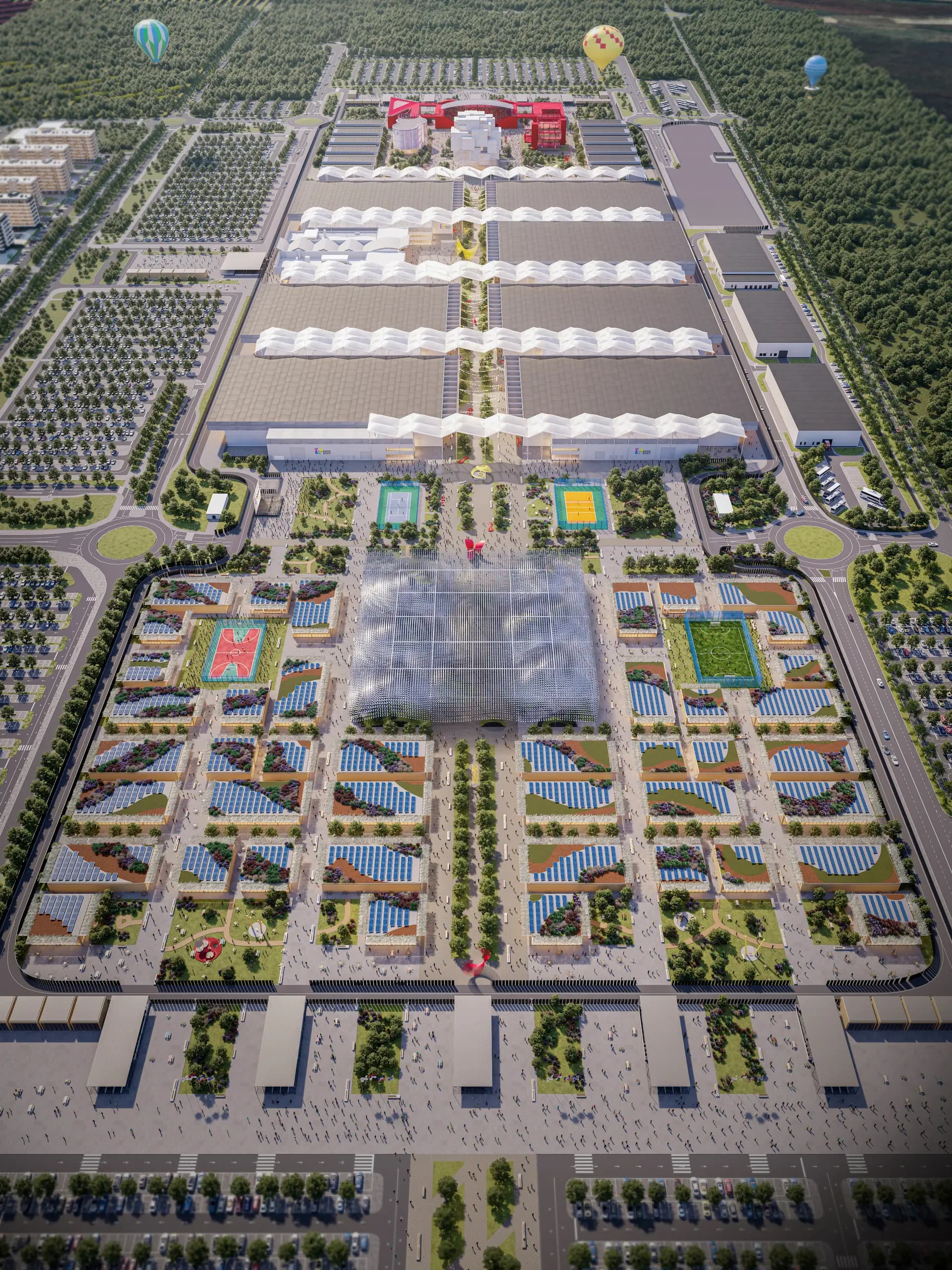 Kompleks Ekspa 2027 Beograd iz vazduha