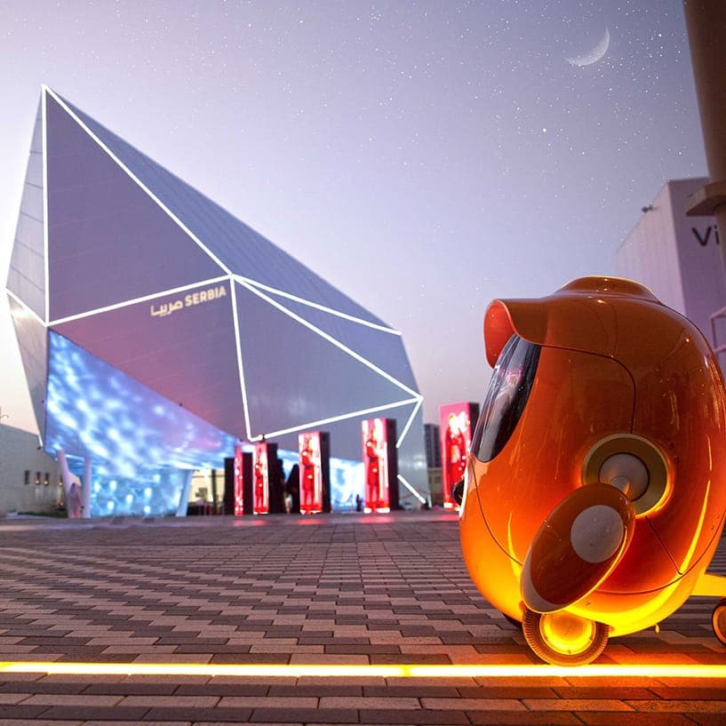 What are the EXPO themes and what slogans has Serbia used to represent itself in world exhibitions so far?