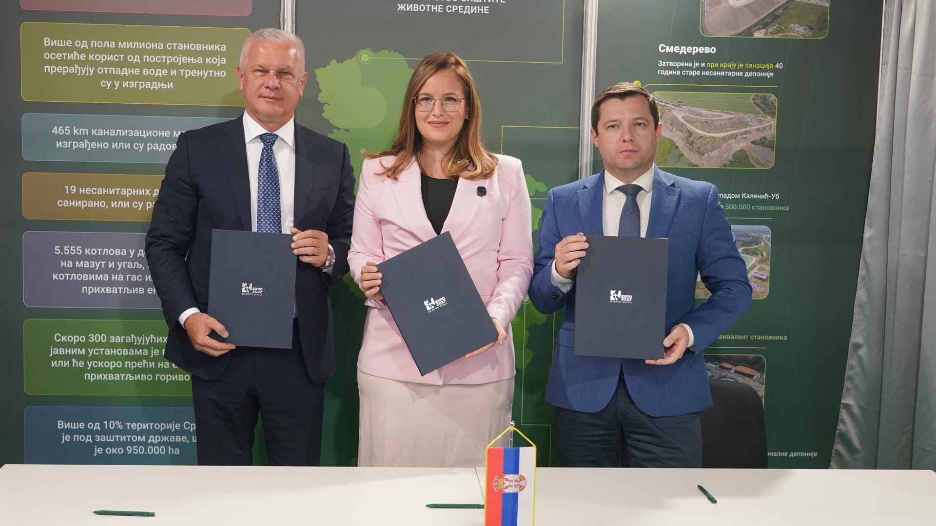 Ministarstvo zaštite životne sredine i „Srbijavode” zajedno na Ekspu 2027: Voda i očuvanje prirode u fokusu specijalizovane izložbe