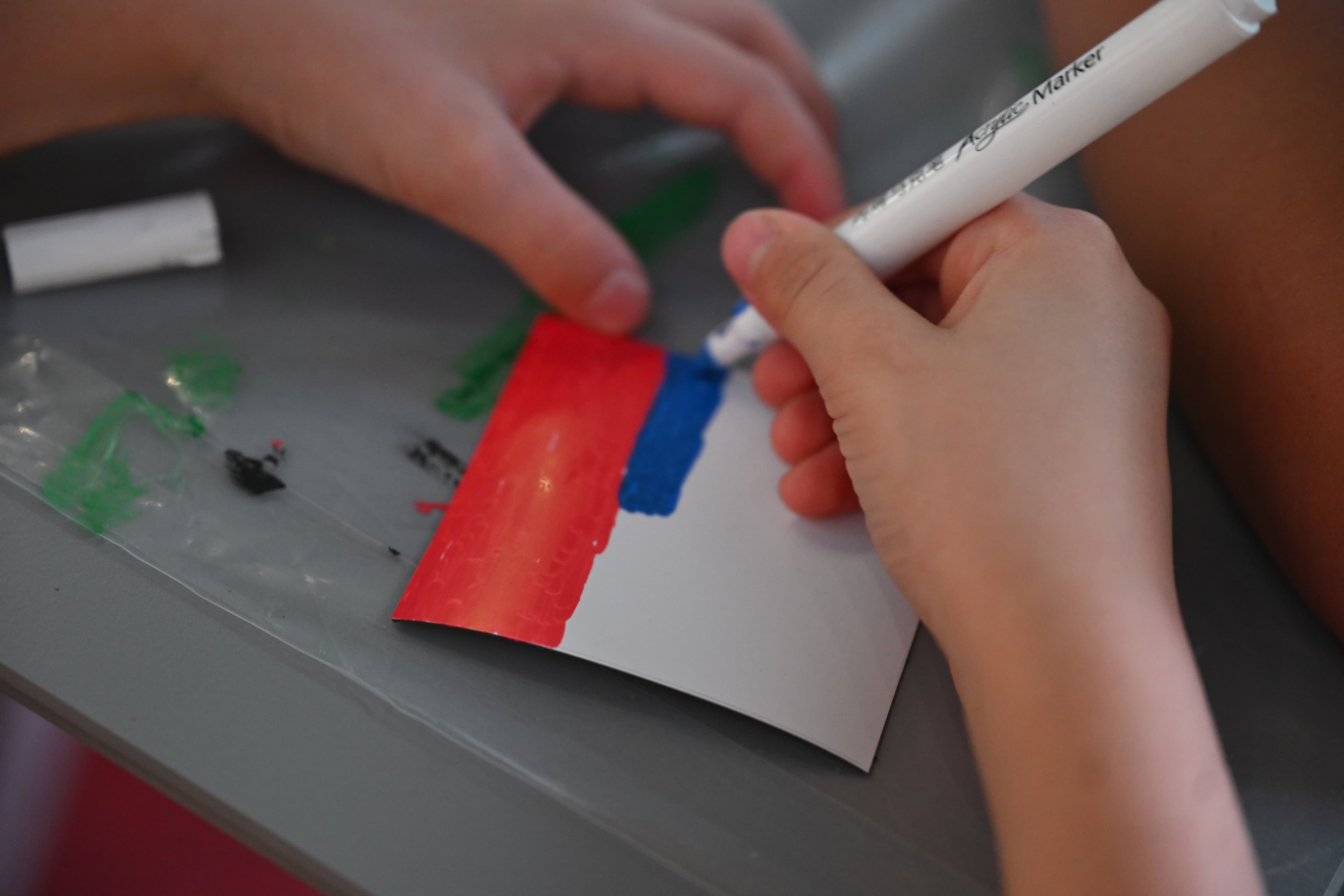 Children Painted Their Own Flag in the Expo 2027 Playground on the Day of Serbian Unity, Freedom and the National Flag