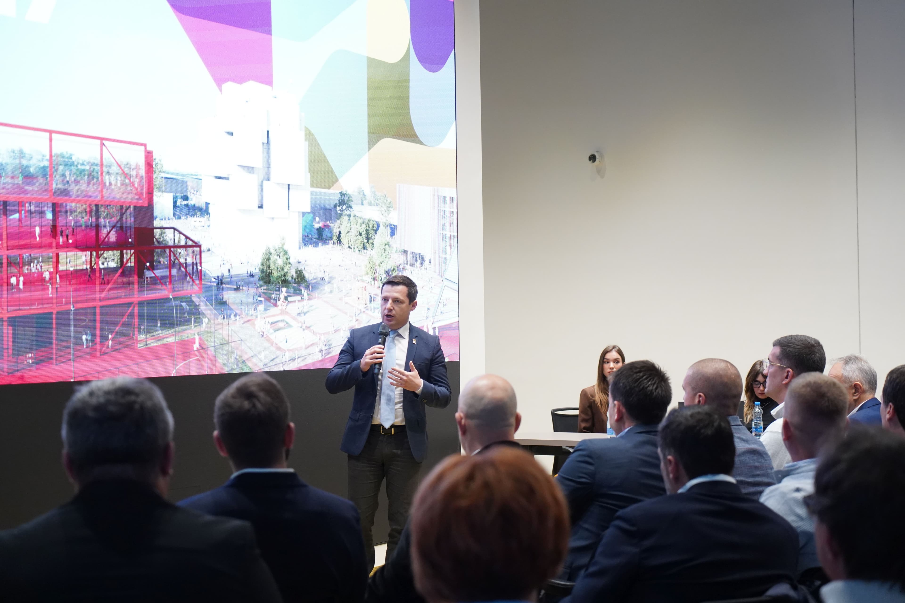 Direktor EXPO 2027 d.o.o. Beograd Danilo Jerinić tokom obraćanja (Foto Ministarstvo sporta).jpg